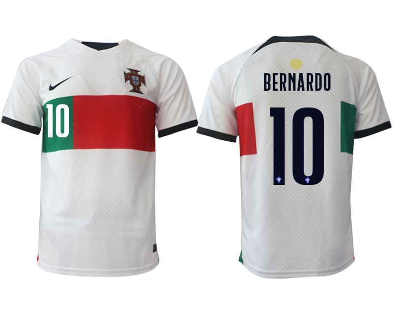 Men 2022 World Cup National Team Portugal away aaa versio white #10 Soccer Jersey